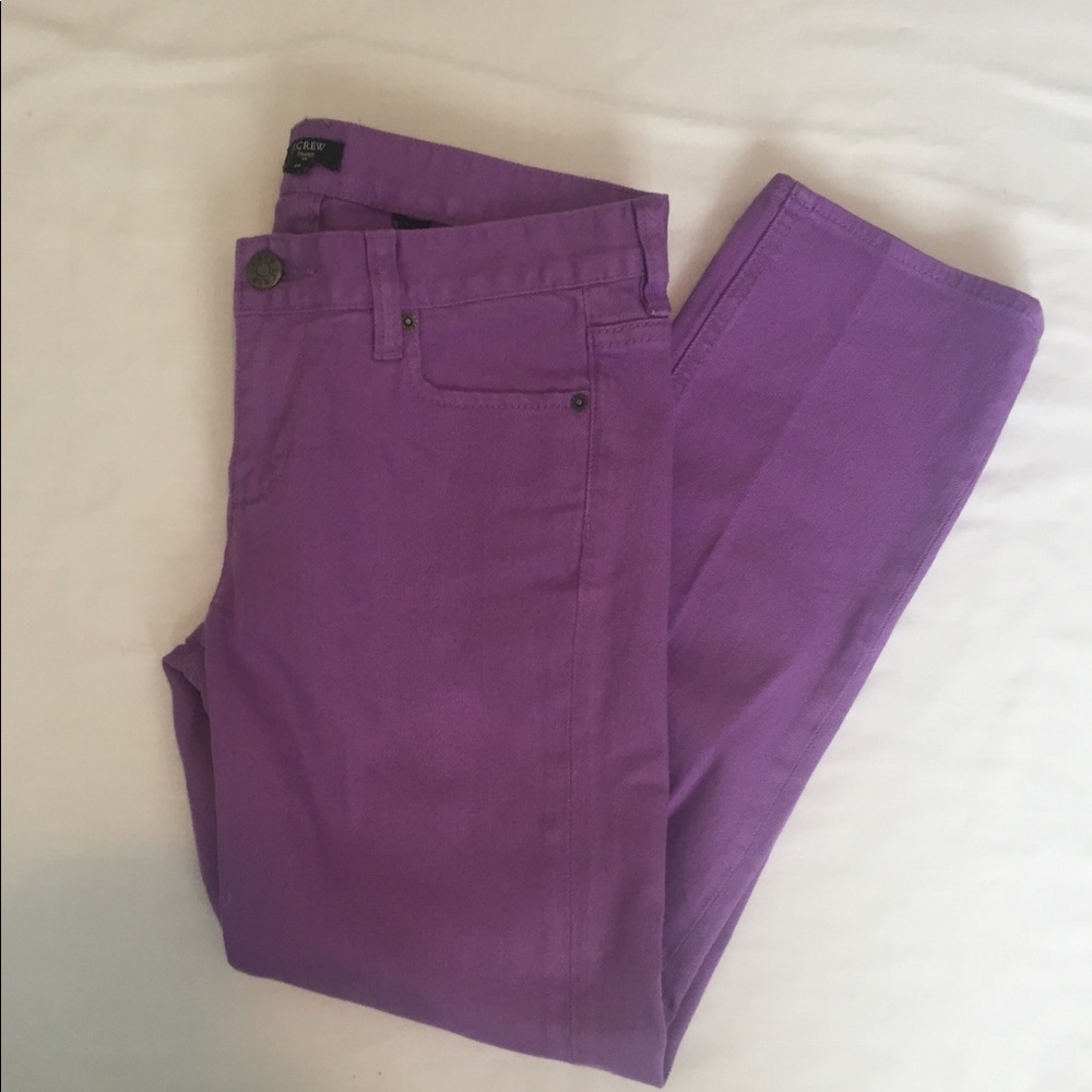 J CREW Purple Matchstick Skinny Ankle Jeans